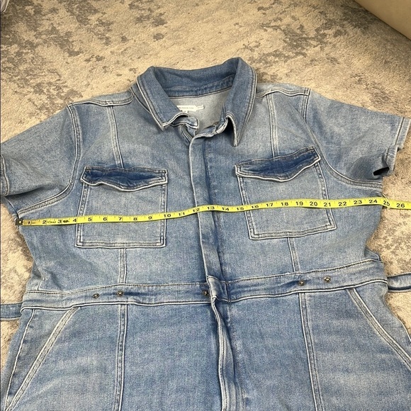 New Good American Fit For Success Jumpsuit in Blue274 Denim Jean Sz 7 - Picture 9 of 14